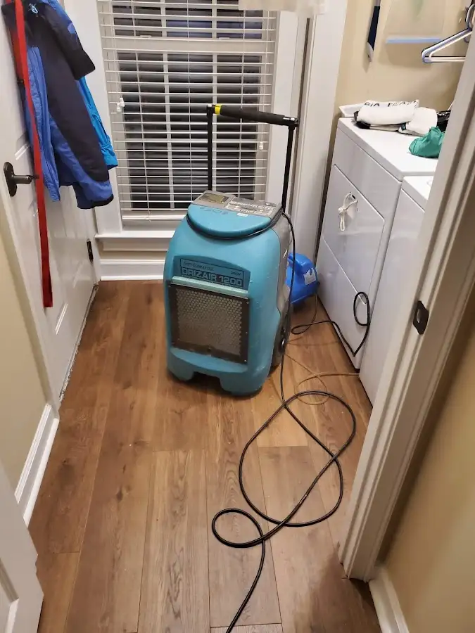 Commercial dehumidifier deployed for Flood Damage Cleanup in Humble